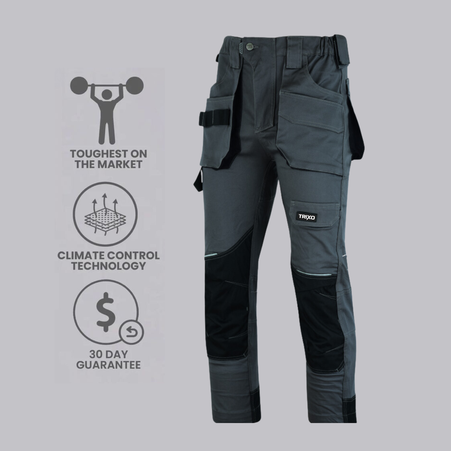 TRIXO™ Ultra-Stretch Premium Work Cargo Trousers