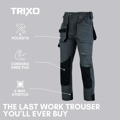 TRIXO™ Ultra-Stretch Premium Work Cargo Trousers