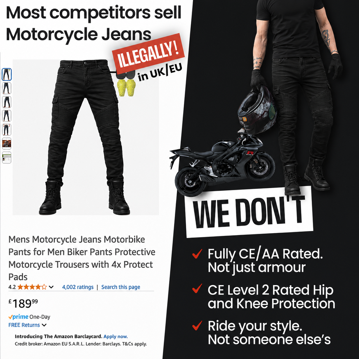 TRIXO™ Ultra-Comfort Reinforced Riding Jeans (US)